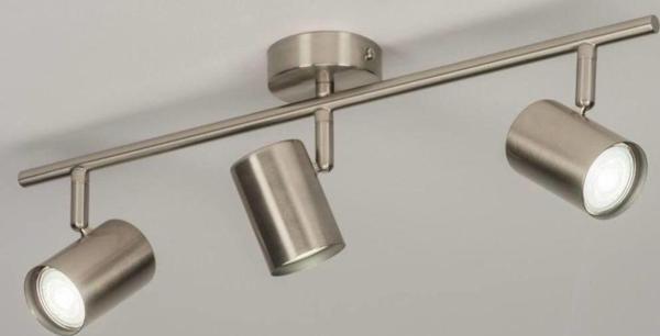Rsylight Retro Metal İnox 3 Lü 180 Derece Hareketli Led Spot Avize Günışığı Ampullü - Image 1