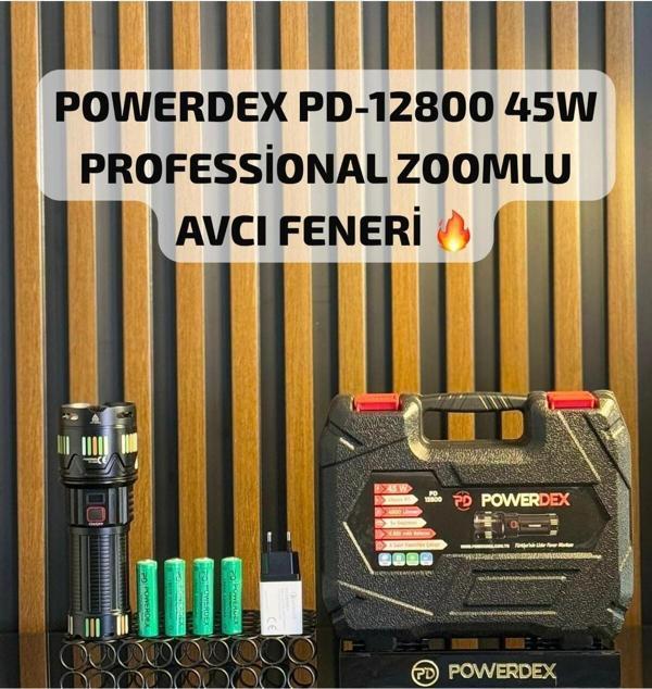 Pd-12800 45 Watt 4500 Lümen Zoomlu Profesyonel Avcı El Feneri - Image 1