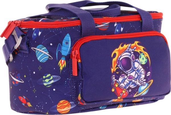 Kaukko Kids Thermo Isı Yalıtımlı Erkek Çocuk Astronot Baskılı Lacivert Kırmızı Beslenme Çantası L7267 (İki Bölmeli) - Image 1