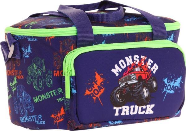 Kaukko Kids Thermo Isı Yalıtımlı Erkek Çocuk Monster Truck Yeşil Lacivert Beslenme Çantası L7279 (İki Bölmeli) - Image 1