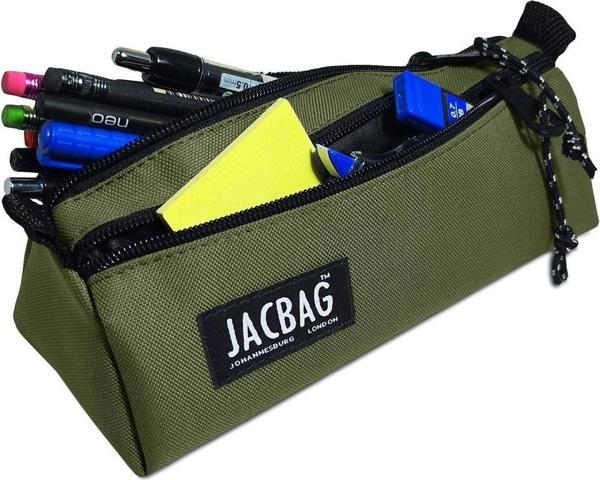 Jacbag Dual Prime İki Bölmeli Üçgen Yeşil Erkek Kalem Çantası - Image 1
