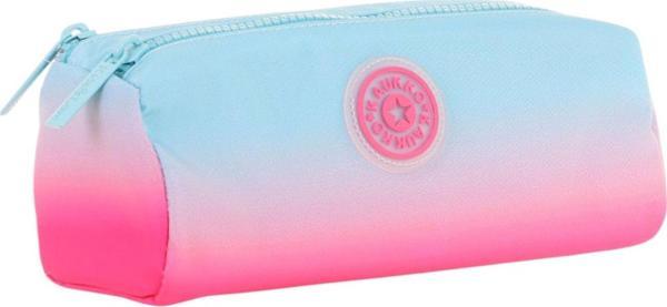 Kaukko İki Bölmeli Kız Çocuk Okul Kalem Çantası - Mavi Pembe - K2708 - Image 1