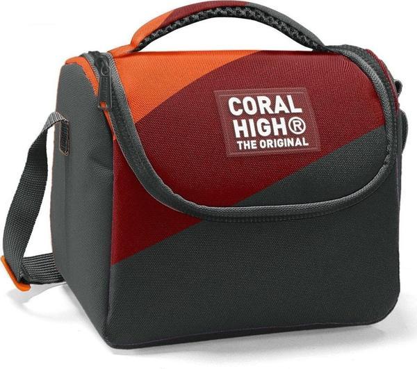 Coral High İlkokul Erkek Çocuk Okul Beslenme Çantası, Turuncu Bordo Gri Renkli, Termoslu (Isı Yalıtımlı) - Image 1