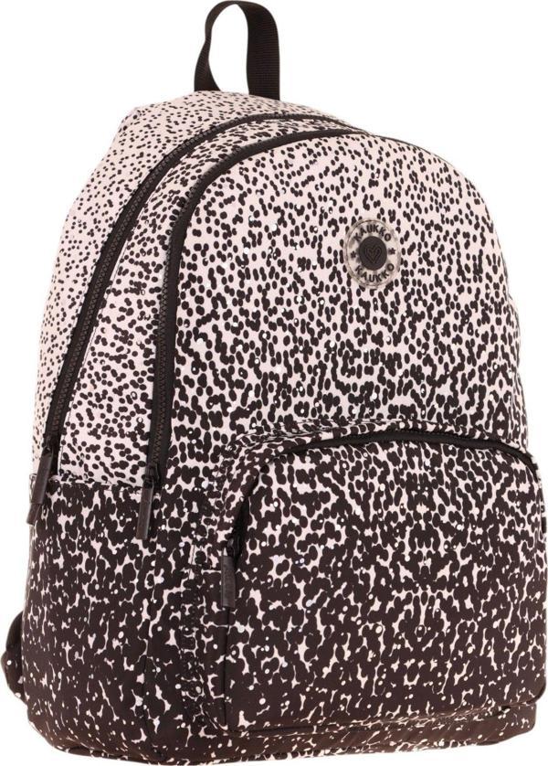 Kaukko Dots Kız Çocuk Üç Bölmeli İlkokul ve Ortaokul Çantası - Siyah Nokta Desenli - K1804 - Image 1