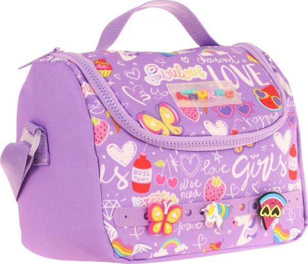 Kaukko Kids Isı Yalıtımlı, Silikon Aksesuarlı Beslenme Çantası - Mor - Kız Çocuk - L7245 - Image 1