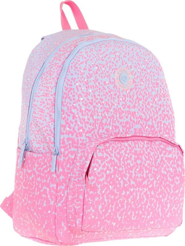 Kaukko Dots Kız Çocuk Üç Bölmeli İlkokul ve Ortaokul Çantası - Pembe Nokta Desenli - K1803 - Image 1