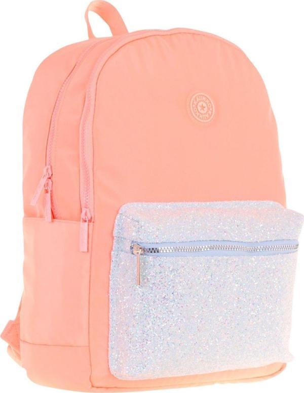 Kaukko Bright Kız Çocuk Taşlı Somon Üç Bölmeli Okul Çantası - K1810 - Image 1