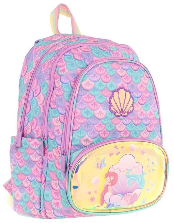 Kaukko Kids Üç Gözlü (Kız Çocuk) Okul Sırt Çantası (Denizkızı Nakışlı ve Baskılı) - L5225 - Image 1