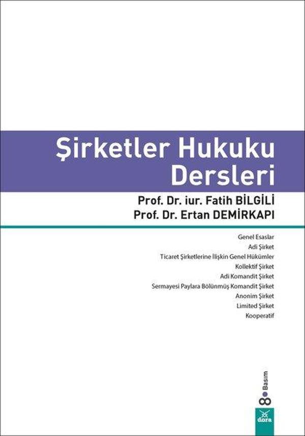 Şirketler Hukuku Dersleri - Dora Yayıncılık - Image 1