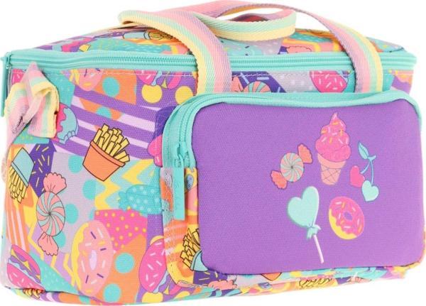 Kaukko Kids Thermo Isı Yalıtımlı Kız Çocuk Şekerleme Desenli Mor Beslenme Çantası L7231 (İki Bölmeli) - Image 1