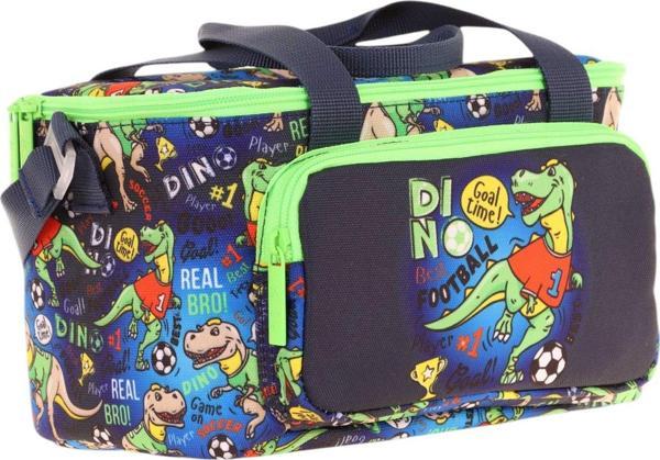 Kaukko Kids Thermo Isı Yalıtımlı Erkek Çocuk Dinazor Lacivert Yeşil Beslenme Çantası L7266 (İki Bölmeli) - Image 1