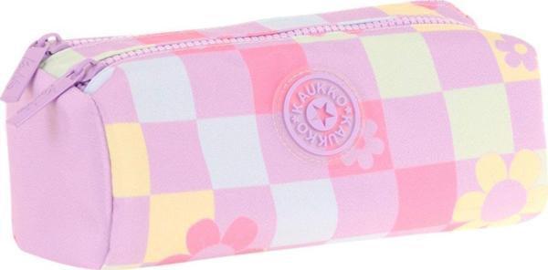 Kaukko İki Bölmeli Kız Çocuk Okul Kalem Çantası - Pembe Yeşil - K2697 - Image 1