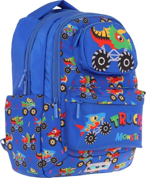 Kaukko Toys Erkek Çocuk 3D Kamyon Şekilli İlkokul ve Günlük Sırt Çantası - Mavi - L5255 - Image 1