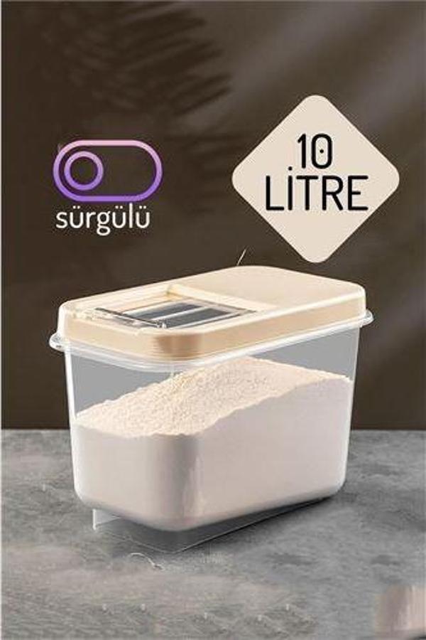 ModaCar Insignia Erzak Bakliyat Saklama Kutusu 10 lt KREM  - Image 1