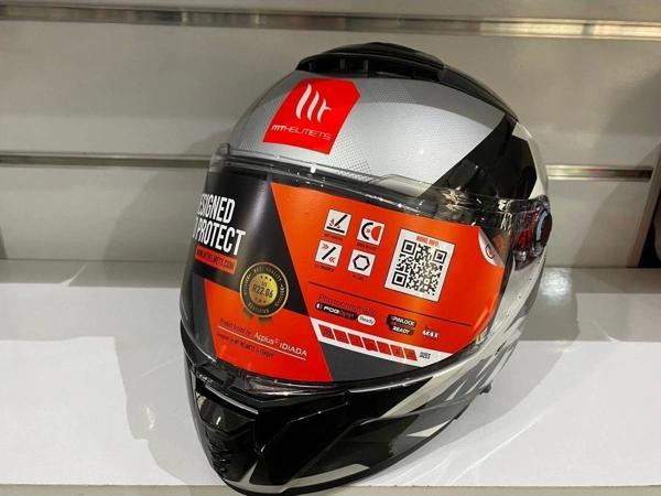 Kask Mt Thunder 4 Sv Exeo Parlak Inci Titanyum/siyah - Image 1