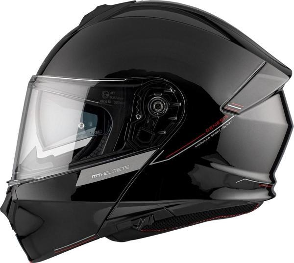 KASK MT GENESİS SV A2 ÇENE AÇILIR PARLAK SİYAH - Image 1
