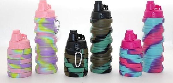 Katlanabilir Portatif Silikon Su Şişesi 500 Ml Alk3141 - Image 1