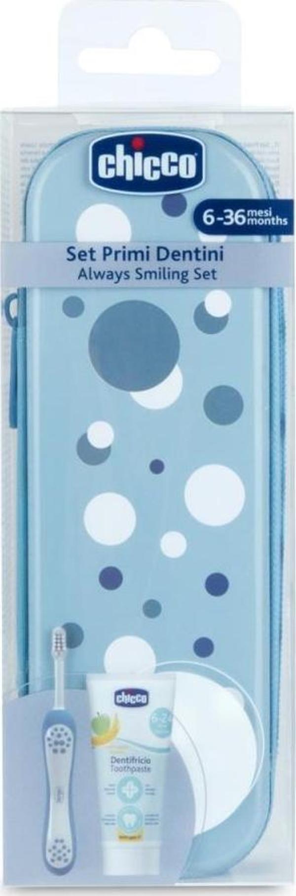 Nessiworld Chicco Diş Fırçası Seti 6+ Ay Blue - Image 1