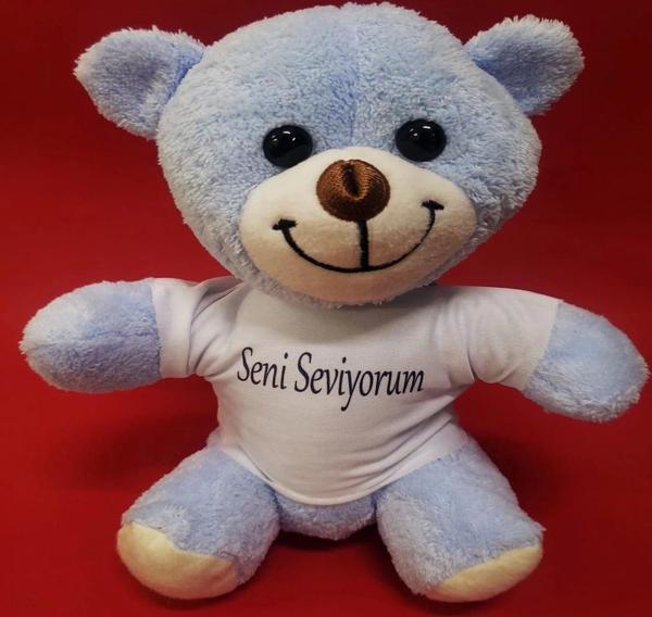 Mavi Seni Seviyorum Tişörtlü Ayı - Image 1