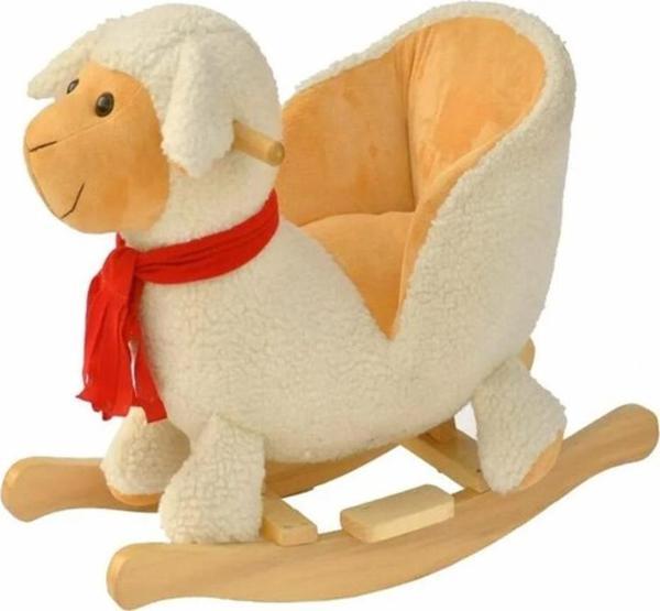 Safeline Bebe Peluş Ahşap Sallanır Oyuncak Kuzu - Image 1
