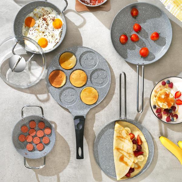 Schafer Breakfast Pişirme Seti 7 Parça-Gri - Image 1