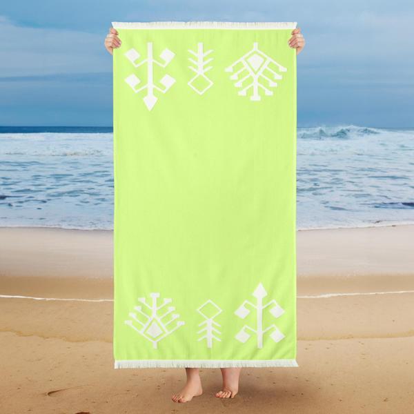 Schafer Home Ethnic 75x150 Plaj Havlusu-Sarı - Image 1