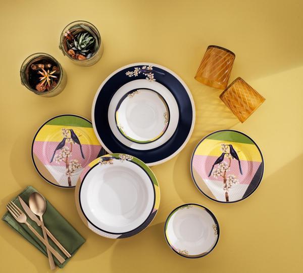 Schafer Fiesta Yemek Takımı 24 Parça-Kuşlu - Image 1