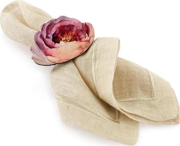 Schafer Home  Rose 4 lü Lazer Peçetelik-Krem - Image 1