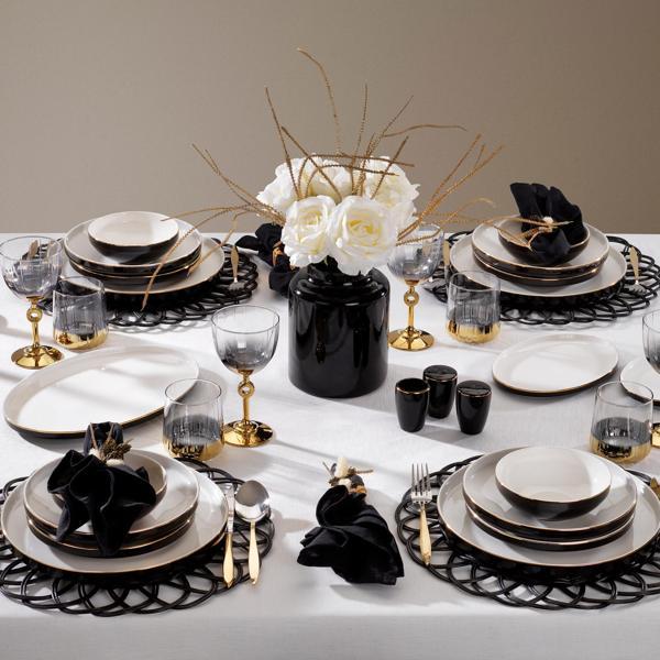 Schafer Adel Black Yemek Takımı 56 Parça-Siyah - Image 1