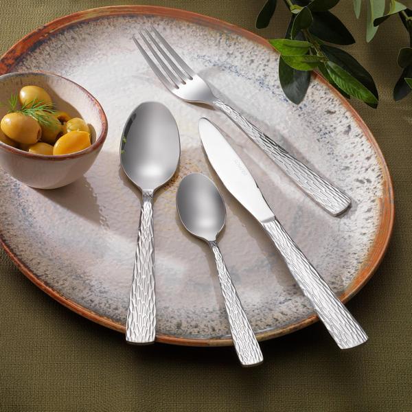 Schafer Sheen 24 Parça Çatal Kaşık Bıçak Takımı-Gümüş23 - Image 1
