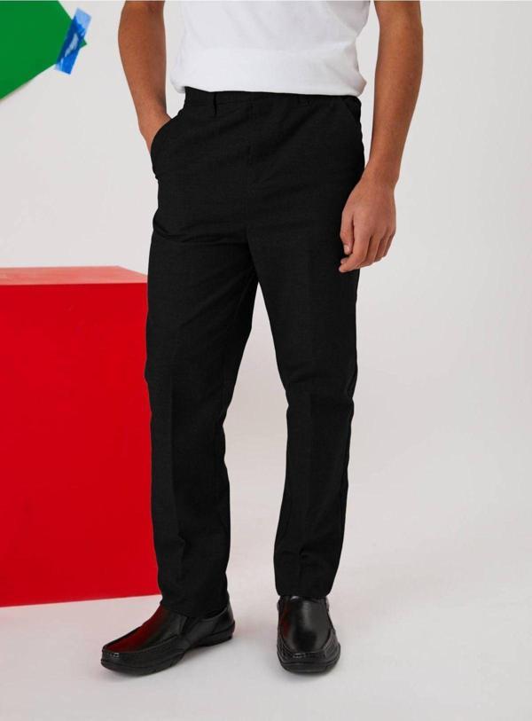 Yakamel Erkek Klasik Düz Baskısız Okul Pantolon - Image 1