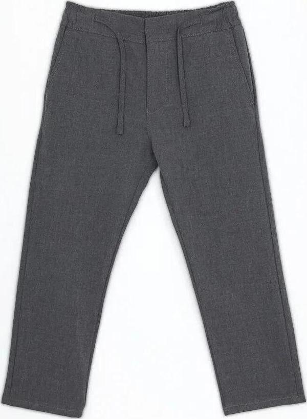 Yakamel Çocuk Füme Cepli Beli Lastikli İpli Okul Pantolonu Mevsimlik - Image 1