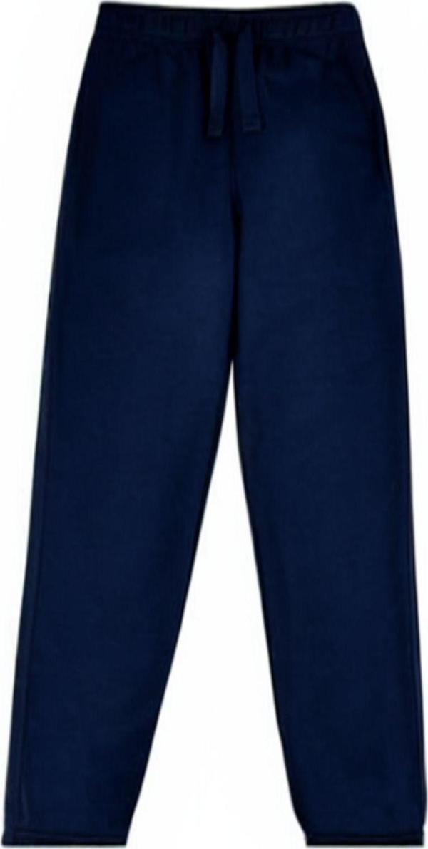 Yakamel Çocuk Yüksek Bel Rahat Kalıp Beli Lastikli Regular Lacivert Okul Pantolonu - Image 1