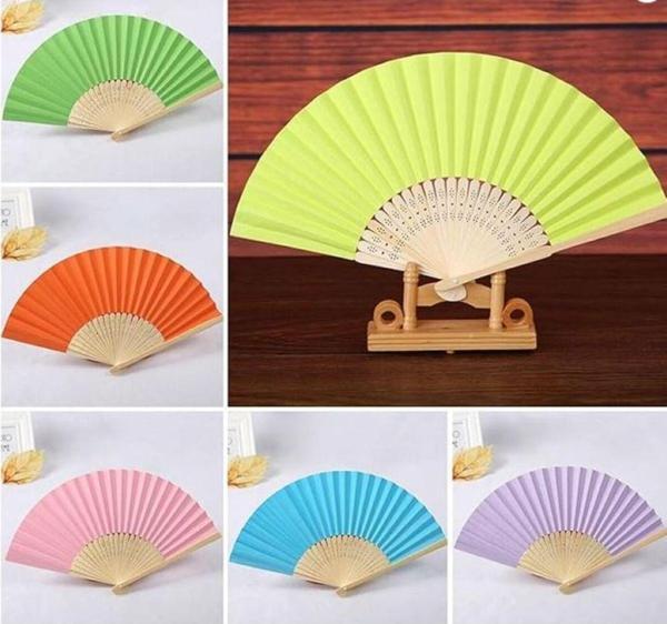 25 adet Bambu -Karışık Renkli Yelpaze - Image 1