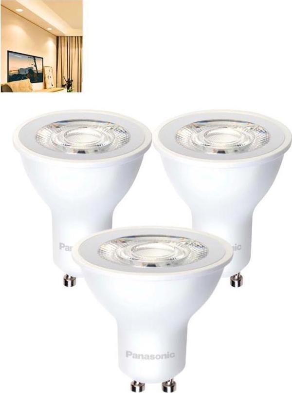 Panasonic 4W (45W) Led Spot Ampul Sarı 3000K - 3 Adet Avize Çanak Lamba  - Image 1
