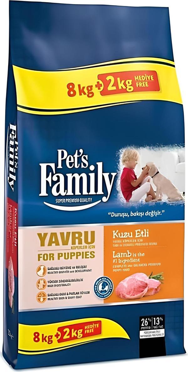 Pets Family Super Premium 10 Kg Kuzu Etli Yavru Köpek Maması - Image 1