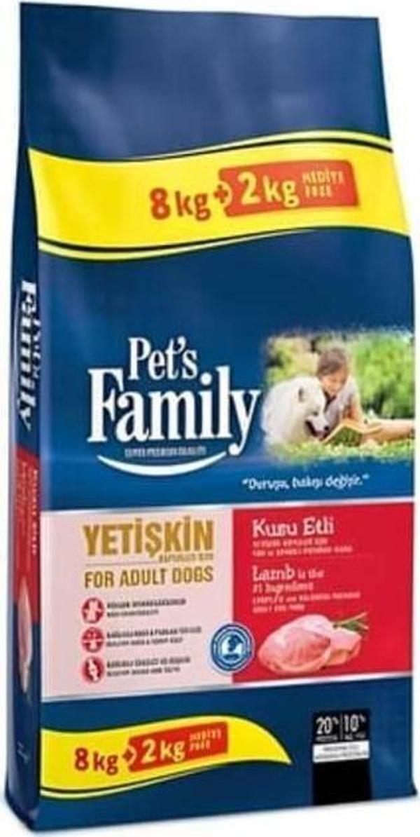 Pets Family Super Premium 10 Kg Kuzu Etli Yetişkin Köpek Maması - Image 1