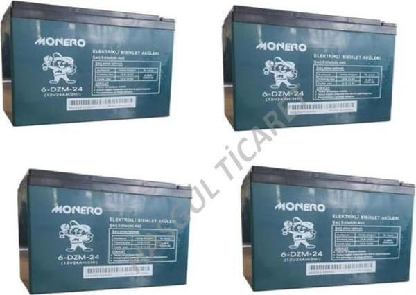 Hsgl Elektrikli Bisiklet Şarj Edilebilir Jelli Akü Batarya 4 x 12v 24AH /2hr  6-DZM-24 4 adet akü monero - Image 1