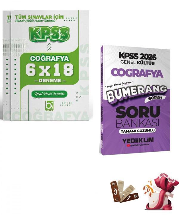 2026 KPSS Coğrafya Bumerang Çözümlü Soru Bankası ve Deneme Seti Bigelio ve Yediiklim Yayınları - Bi bigelio - Image 1