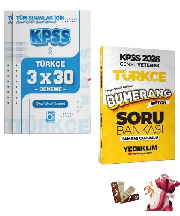 2026 KPSS Türkçe Bumerang Çözümlü Soru Bankası ve Deneme Seti Bigelio ve Yediiklim Yayınları - Bi bigelio - Image 1