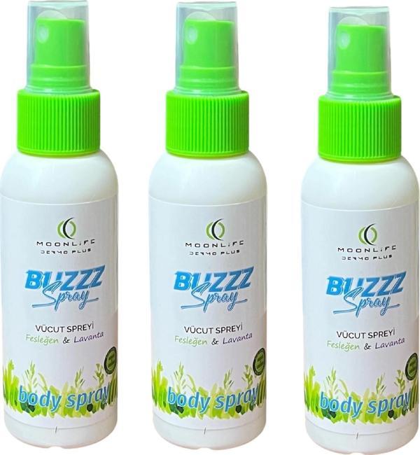 Doğal Sivrisinek ve Kene Kovucu Vücut Spreyi BUZZZ 100 ml, 3 Adet DVD Lokman Aktar - Image 1