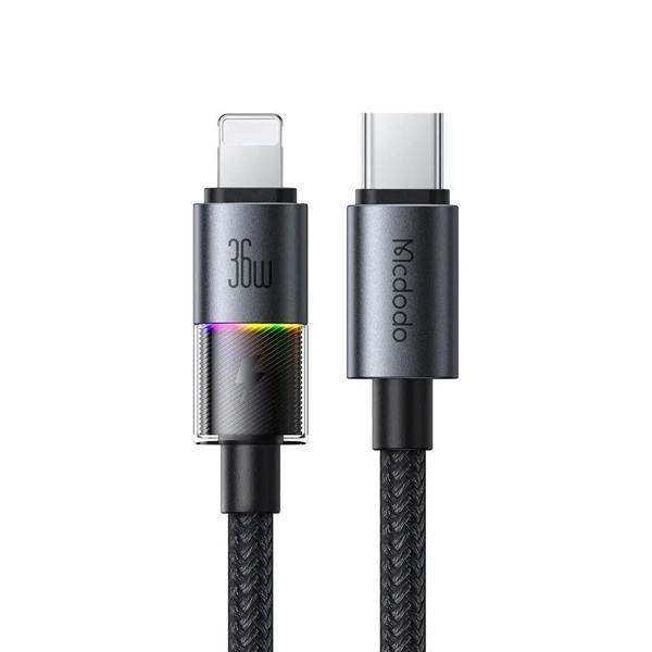 Mcdodo CA-8190 Typec To iPhone 36W 7 Renkli LED Işıklı Şarj Data Kablosu - Image 1
