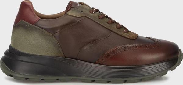 Marcomen Hakiki Deri Sneaker Erkek Ayakkabı 15220299K3 KAHVE - Image 1