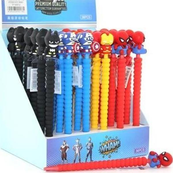 07 Uçlu Karışık Kahraman Figürlü Kurşun Kalem - Image 1