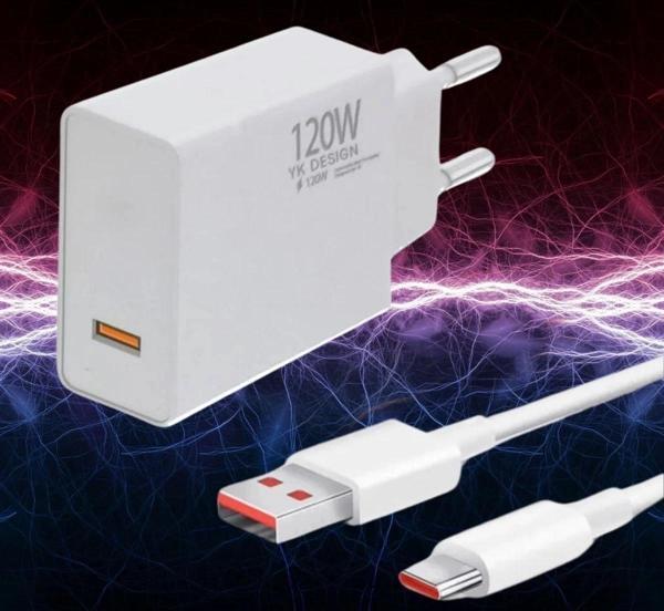 120w Usb Hızlı Type C Uçlu Kablolu Şarj Aleti - Image 1