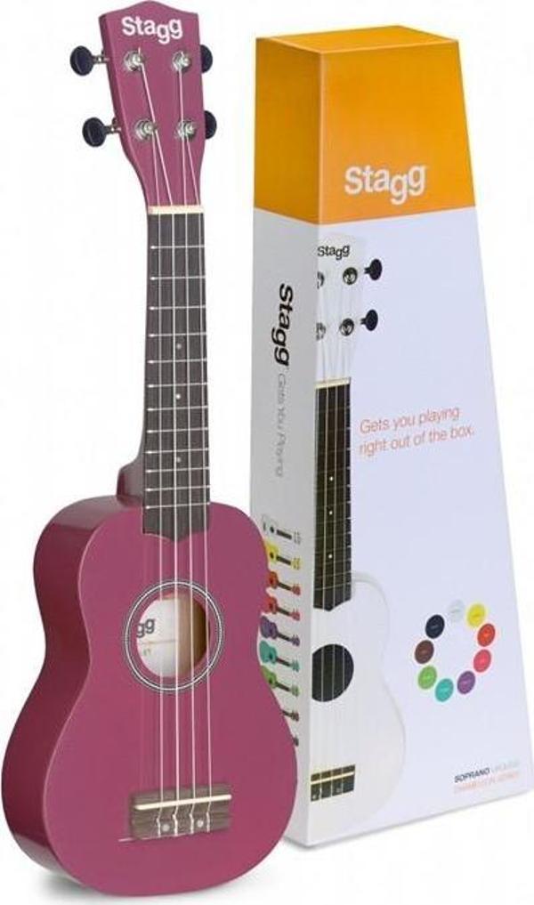STAGG US-VIOLET (SOPRANO UKULELE VIOLET+BAG) - Image 1