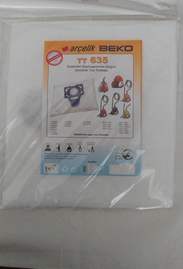 20 Adet Tt 635 Arçelik Beko Elektrikli Süpürge Toz Torbası - Image 1
