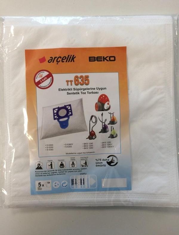 Arçelik - Beko Tt635 Süpürge Torbası 5 Adet - Image 1