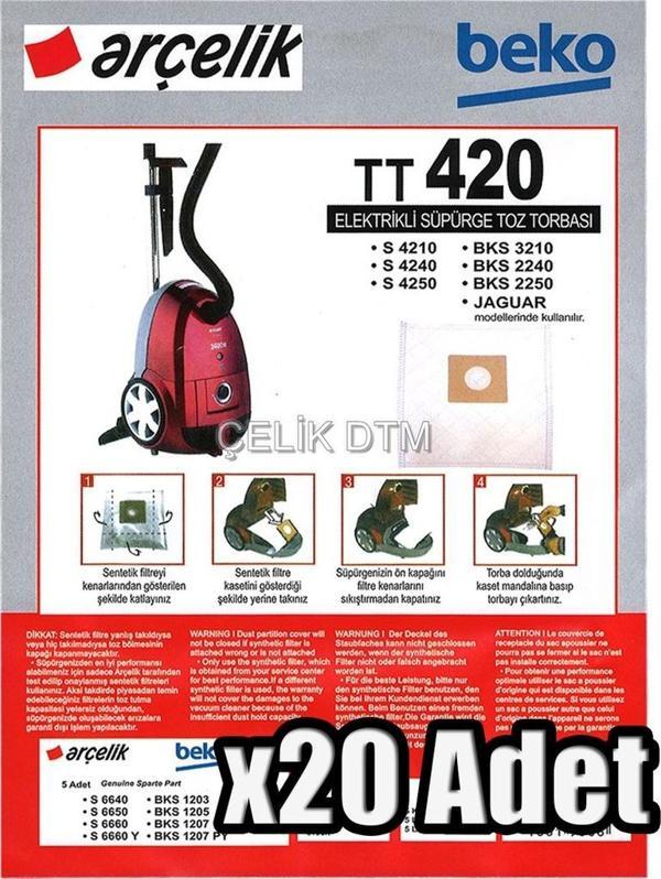 Arçelik 4240 C Süpürge Bez Toz Torbası 20 Adet - Image 1