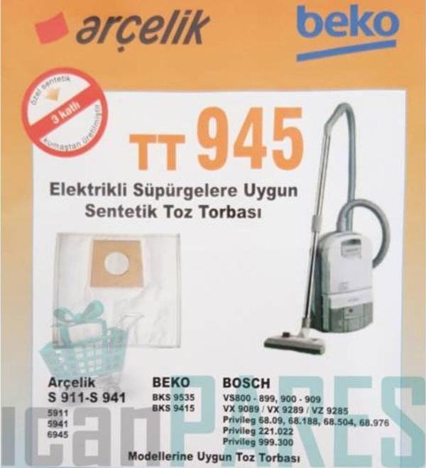 Arçelik Beko Tt945 5 Li Kağıt Toz Torba - Image 1